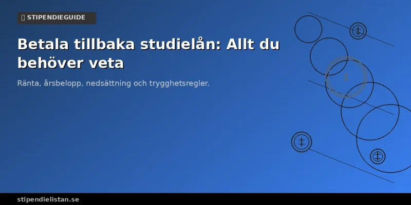 Guide för att betala tillbaka studielån hos CSN