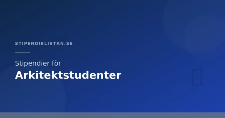 Stipendier för arkitektstudenter