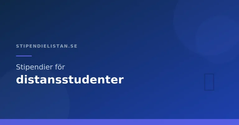 Stipendier för distansstudenter