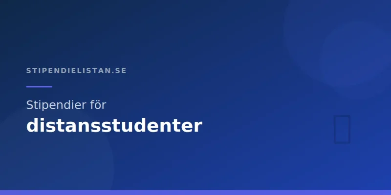 Stipendier för distansstudenter