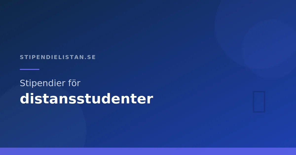 Stipendier för distansstudenter
