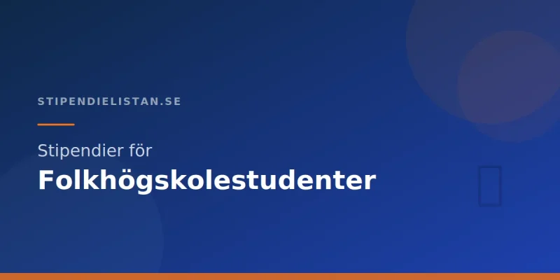 Stipendier för folkhögskolestudenter