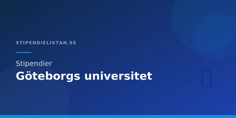 Stipendier Göteborgs universitet