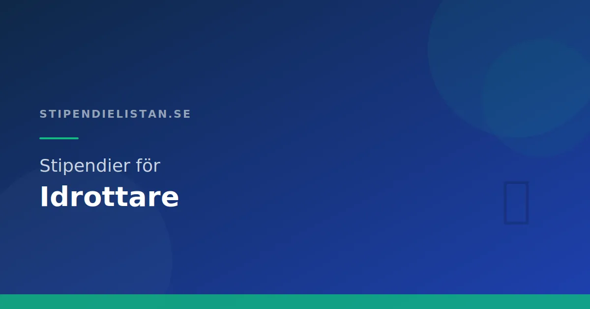 Stipendier för idrottare – Idrott och studier