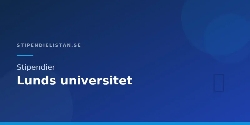 Stipendier Lunds universitet