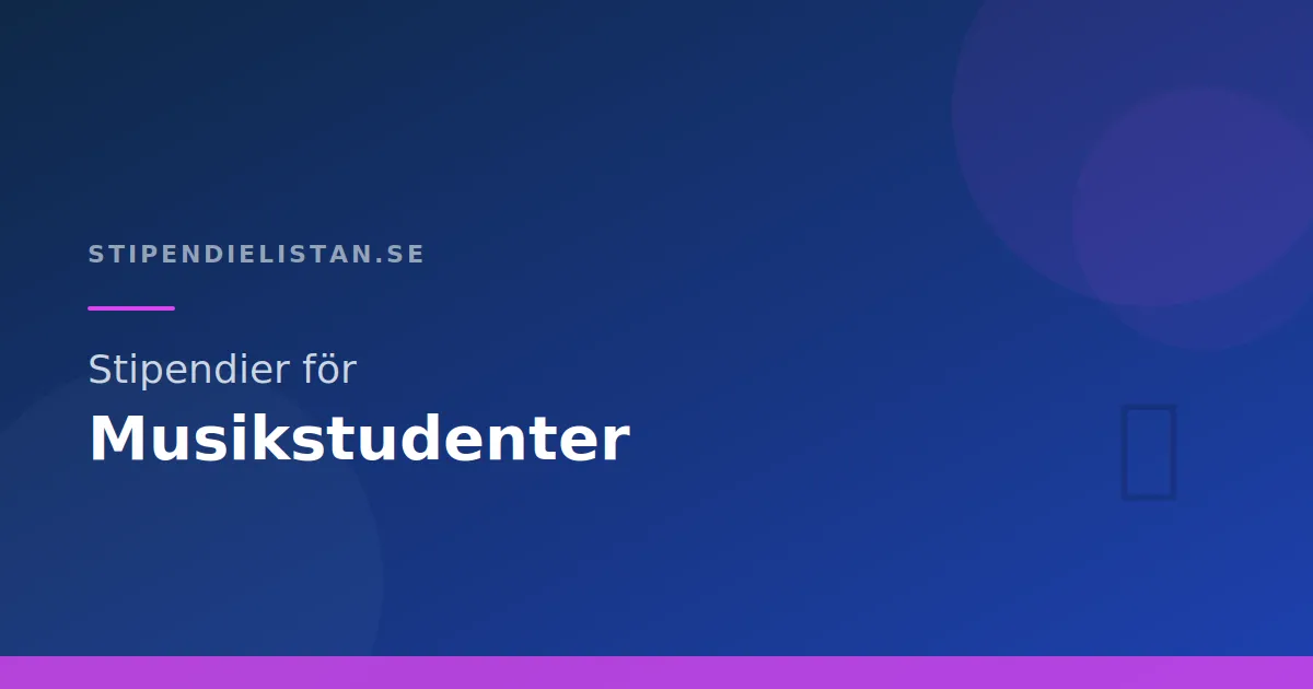 Stipendier för musikstudenter