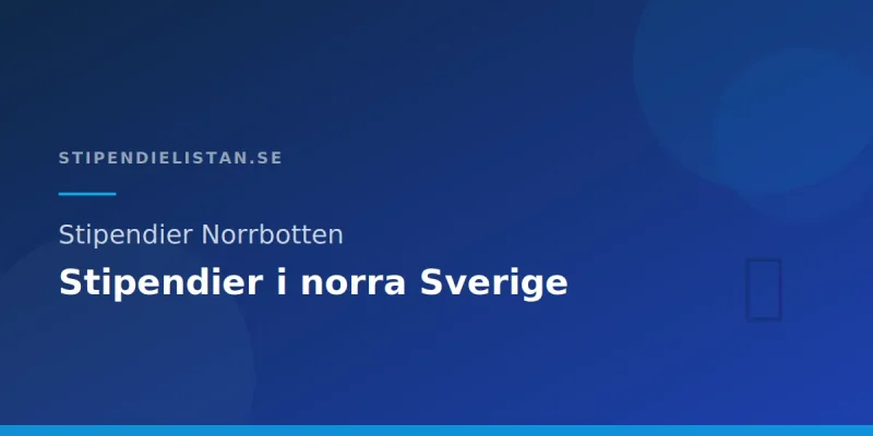 Stipendier Norrbotten – Stipendier i norra Sverige