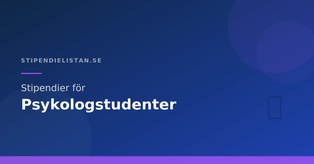 Stipendier för psykologstudenter