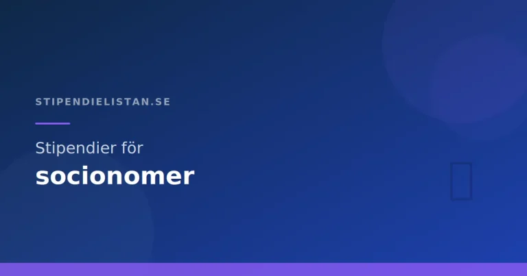 stipendier för socionomer
