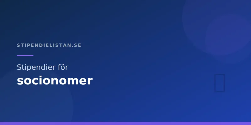 stipendier för socionomer