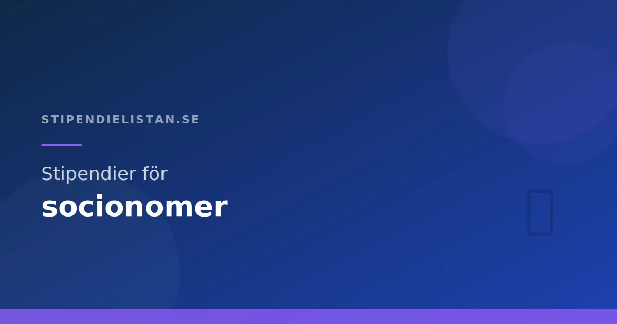 stipendier för socionomer