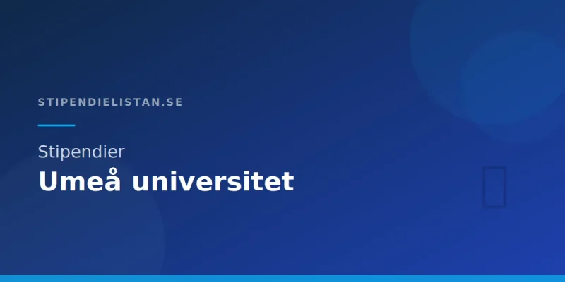 Stipendier Umeå universitet