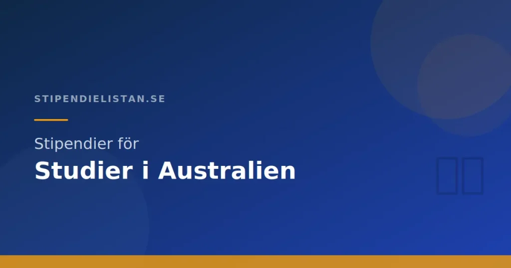 Stipendier för studier i Australien