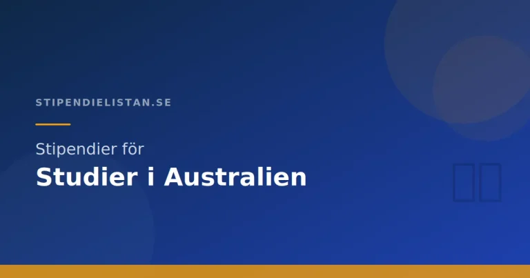 Stipendier för studier i Australien