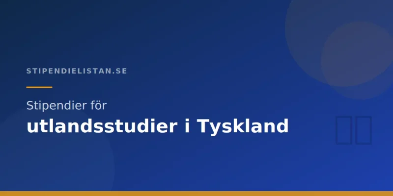 Stipendier för utlandsstudier i Tyskland