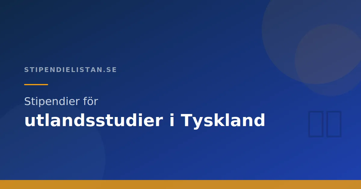 Stipendier för utlandsstudier i Tyskland