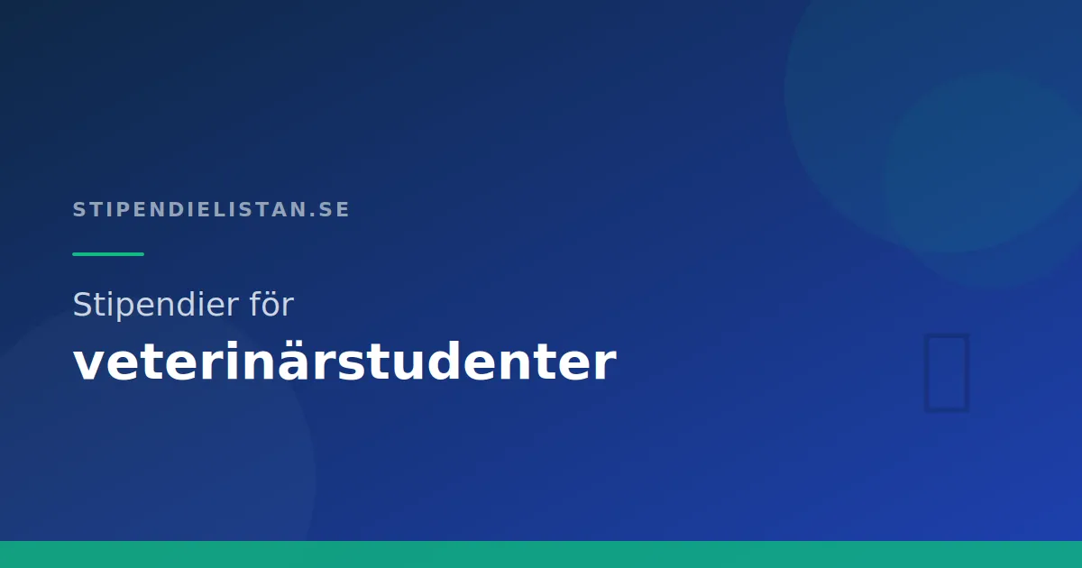 Stipendier för veterinärstudenter